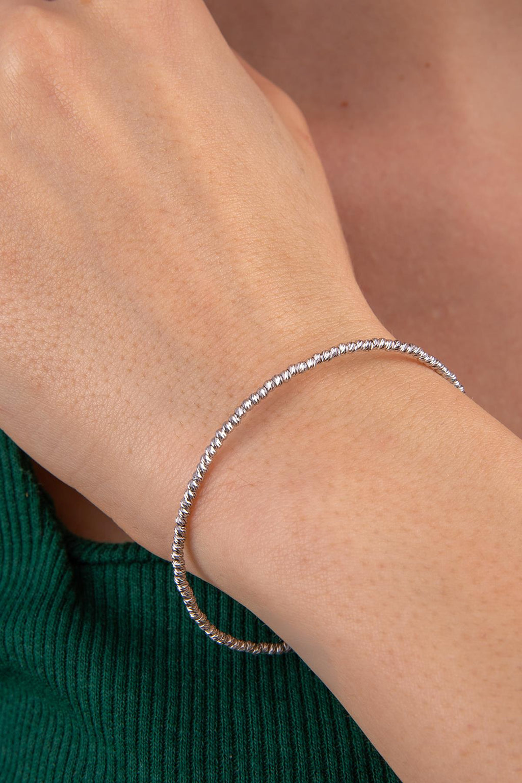 14ct Gold 1 Row Dorica Cuff Bracelet
