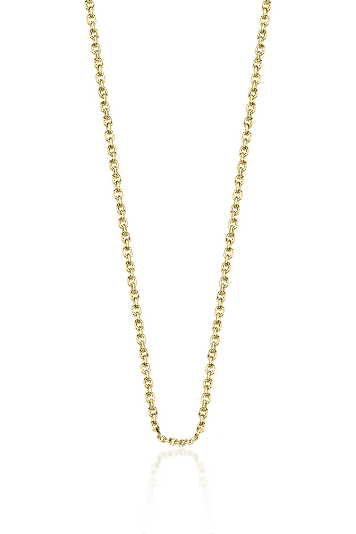14ct Gold Cut Solid Anchor Chain  0.039 inch
